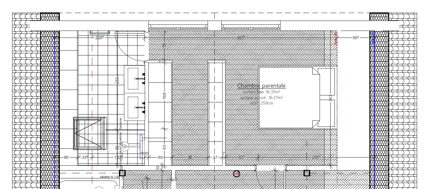 ZOOM PLAN_CHAMBRE PARENTALE | La rûche du batiment Rénovation complète d’une maison à Dorlisheim (67): une nouvelle réalisation portée par La Ruche du Bâtiment Bischheim 3